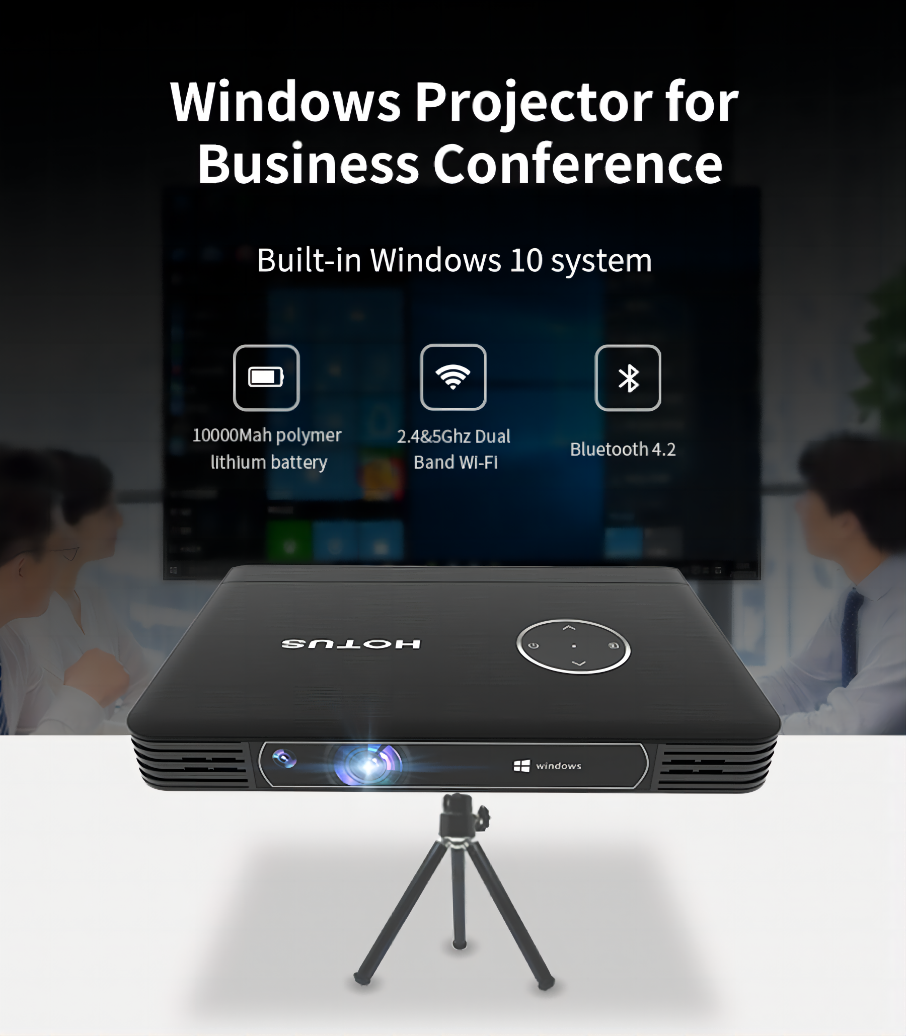 Reseña del proyector portátil empresarial H2 de Wise Projector(图2)